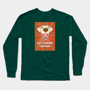 Labrador Dog Christmas Greeting Long Sleeve T-Shirt